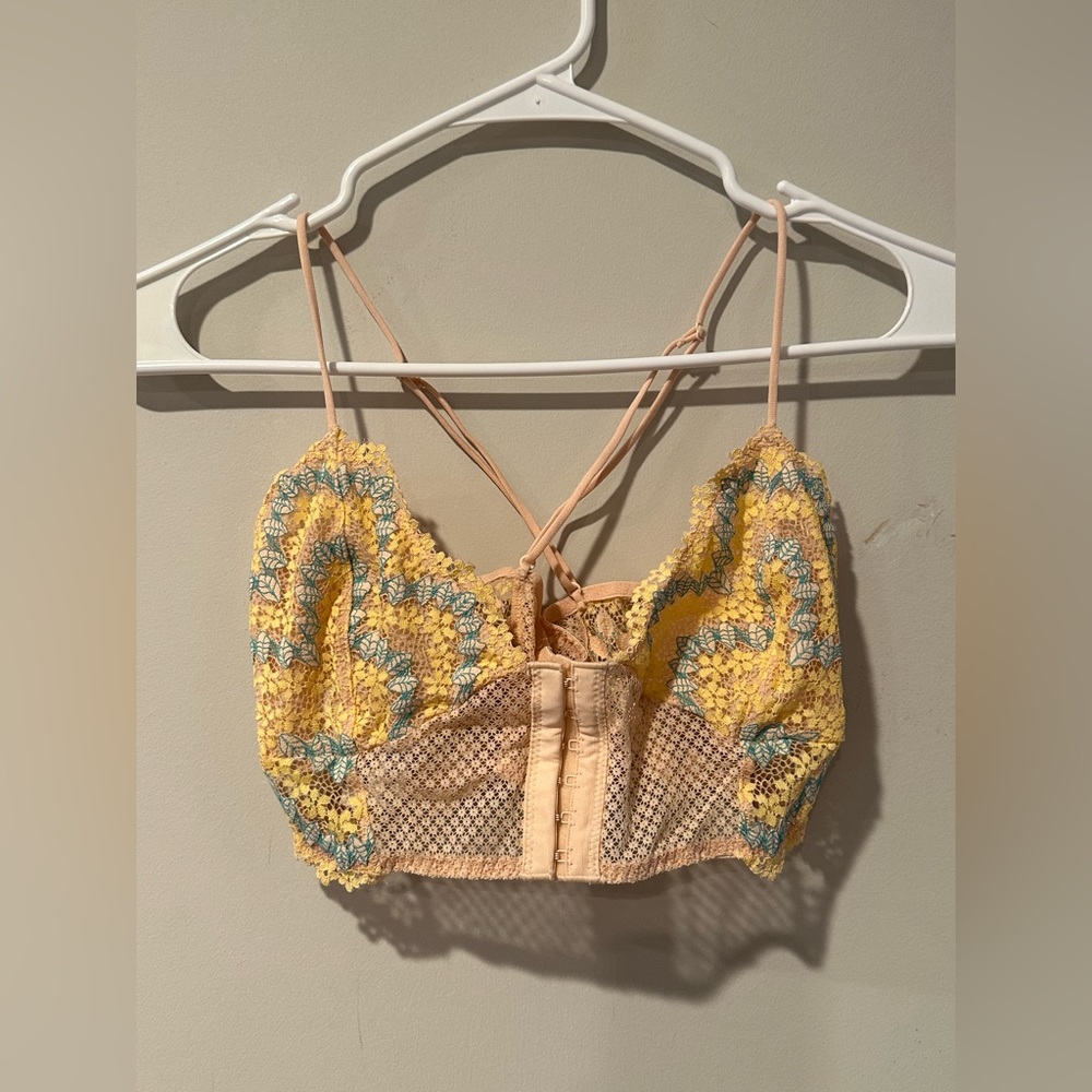 Free People Lace Multicolored Bralette